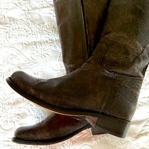Steven by Steve Madden Reins Brown Leather Riding Knee Boots. Size 8
